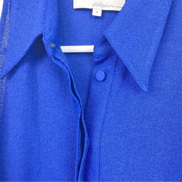 3.1 PHILLIP LIM Crepe Shirt Dress with Silk Front Wrap - Size 2 - Picture 11 of 15